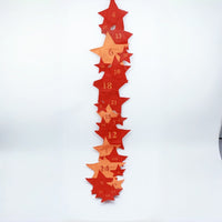 Fabric Star Advent Calendar Christmas Countdown Decoration 1-24 for Festive Home & Holiday Season