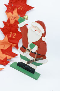 Fabric Star Advent Calendar Christmas Countdown Decoration 1-24 for Festive Home & Holiday Season