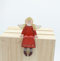 2pc/packet Cute Handcrafted Wooden Christmas Angel with Retro Design - Perfect for Christmas Home Decor & Gifting Schutzengel