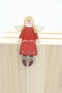 2pc/packet Cute Handcrafted Wooden Christmas Angel with Retro Design - Perfect for Christmas Home Decor & Gifting Schutzengel