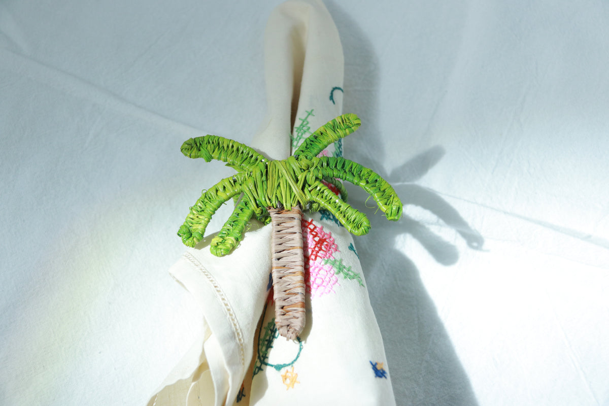 4pcs/packet Elevate Your Tabletop Hand-Braided Raffia Sunburst Tissue Ring Chic Handmade Boho Tissue Decor