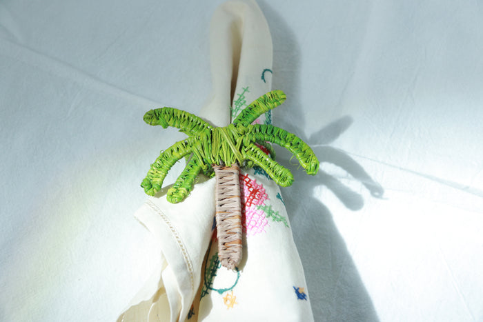 4pcs/packet Elevate Your Tabletop Hand-Braided Raffia Sunburst Tissue Ring Chic Handmade Boho Tissue Decor