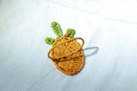 4pcs/packet Elevate Your Tabletop Hand-Braided Raffia Sunburst Tissue Ring Chic Handmade Boho Tissue Decor